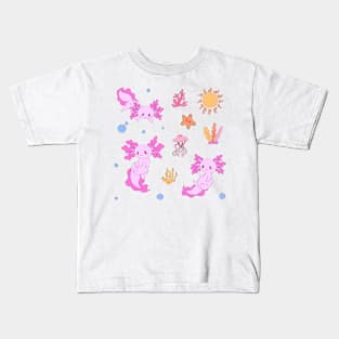 Axolotl Sticker Pack Kids T-Shirt